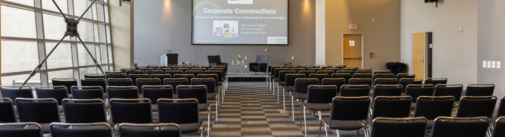 Corporate College East auditorium seating and stage